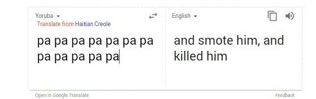 end time message from Google translate