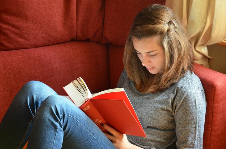 Youth spending quality time reading books