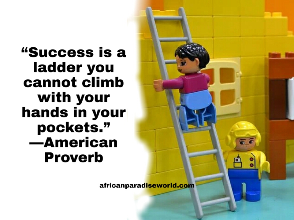 American Proverb about success is a ladder 