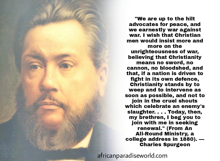 Charles Spurgeon quote about war