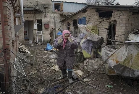 An old woman in Ukraine 