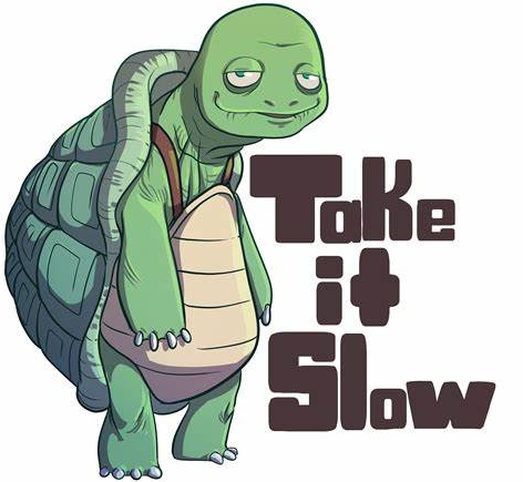 Take it to slow like tortoio