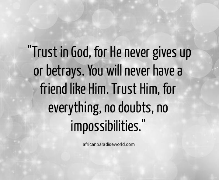 Christian quote to trust God