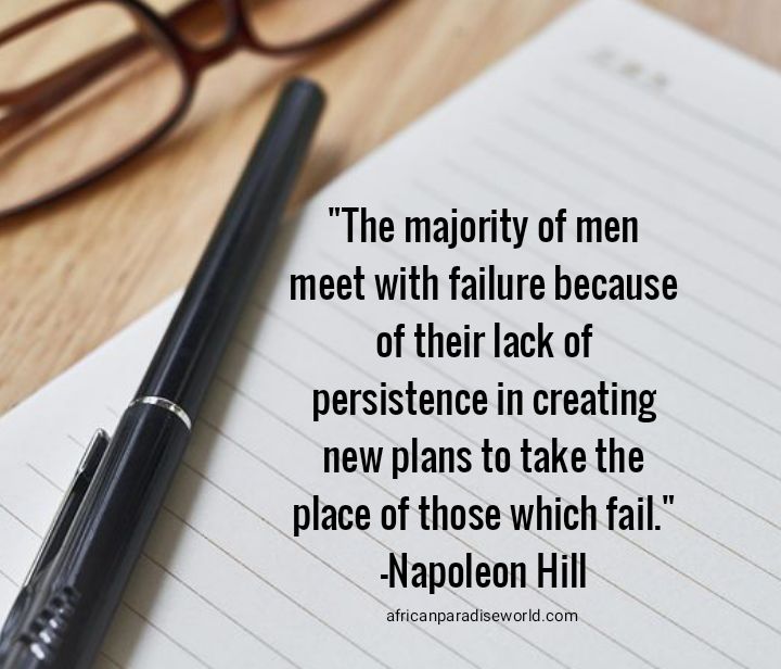 Persistence quote from Napoleon Hill