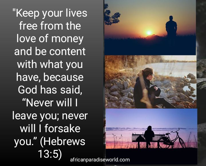 Bible verse on greed from Hebrews 13:5 