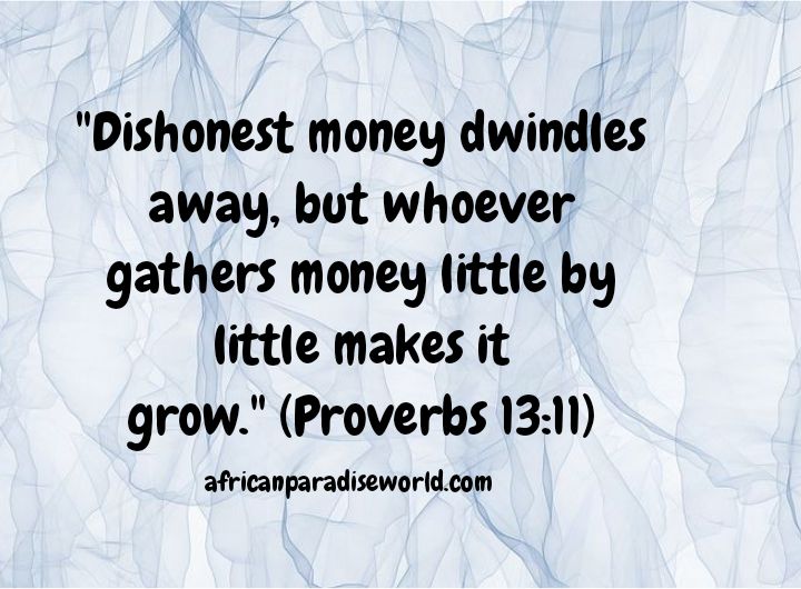 Greedy life verse from Proverbs 13:11