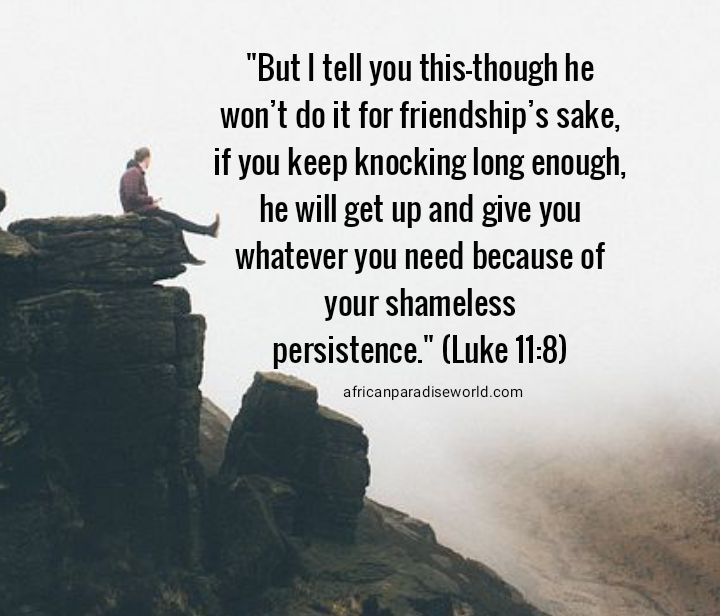 Persistent in prayer Bible verse