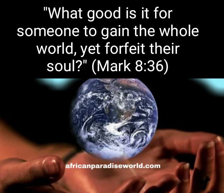 Bible materialism verse from Mark 8:36