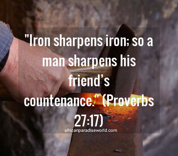 Iron sharpens iron Bible verse Proverbs 27:17