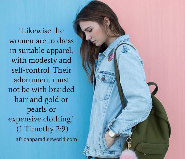 Fashion verse from 1 Timothy 2:9