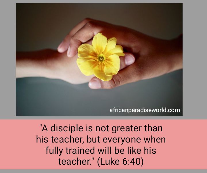 A teacher and a disciple verse from Luke 6:40